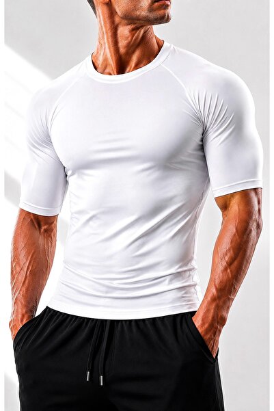 Sapeur Men's Premium Raglan Seam Compression T-Shirt - Ultra-Stretchy and Bre...