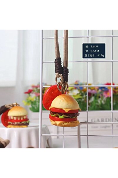 Choice pendant-D 1PCS 3D Hamburger Pendant; Small Bread Cartoon Bag; Schoolba...