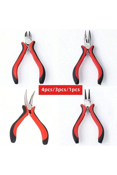 Choice NO.3-1pcs 4pcs/3pcs/1pcs Iron Jewelry Pliers Tool Kit Includes Needle ...