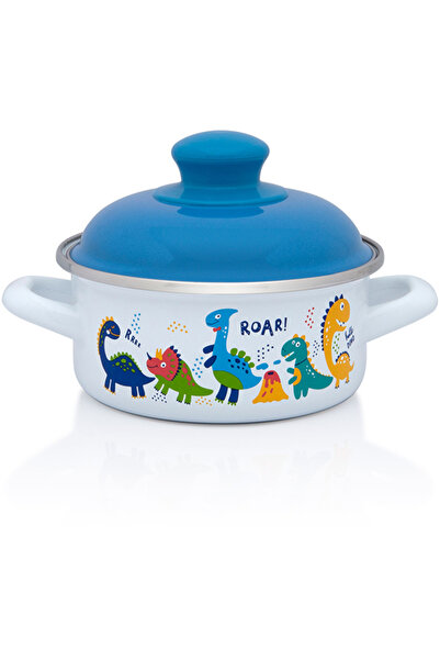 Metalac Cratita1l cu capac Dino email/14cm/1l