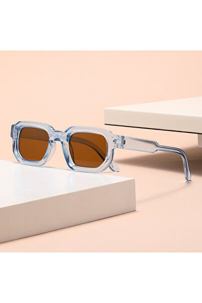 Choice3 Blue-Brown Punk Square Sunglasses Women Fashion Orange Shades UV400 M...
