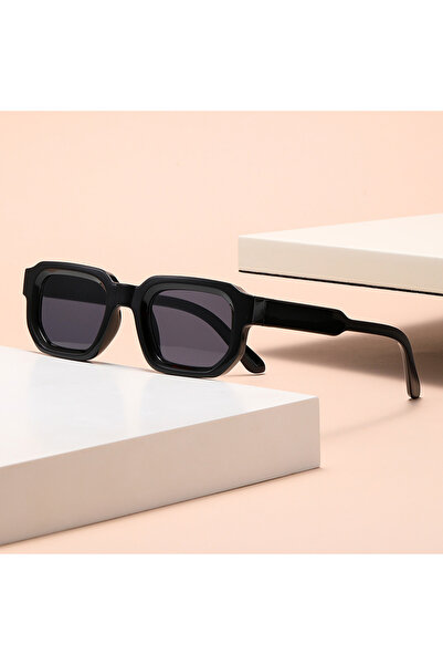 Choice1 Black-Black Punk Square Sunglasses Women Fashion Orange Shades UV400 ...