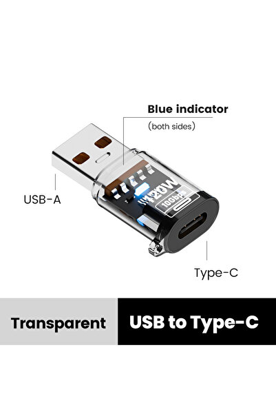 Choice1 AM-CF-White NNBILI 120W USB3.2 Gen2 OTG Adapter Female to USB-C Male ...