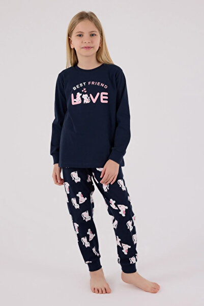 HAUSEkids 2-8 Years Best Live Girl's Suit-Navy Blue