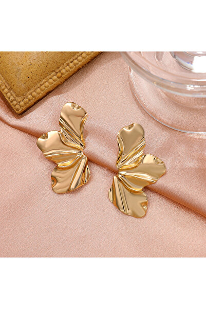 Choice 7276-Golden 2PC Women's Fashion Trend Petals Earrings Outdoor Travel C...