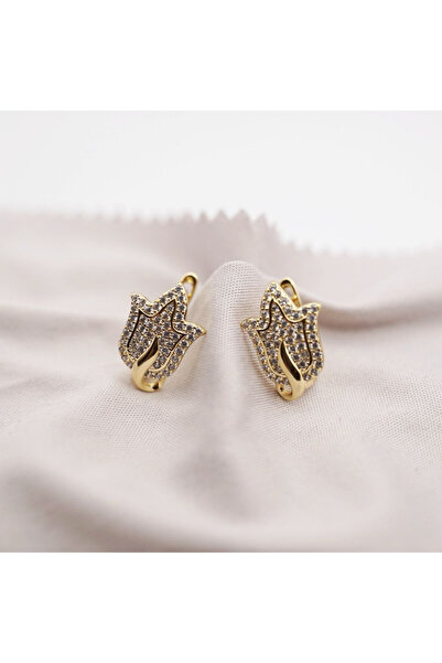 XUPING JEWELRY Cercei lalea placați cu aur de 18k și cristale de zirconiu
