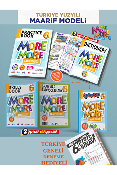 Fenomen Yayıncılık More and More 6. Sınıf Practice Book ( Skılls Book + Dıctı...