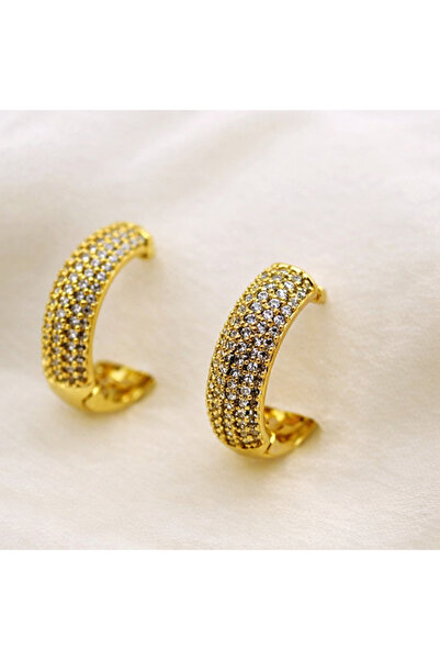 XUPING JEWELRY Cercei placați cu aur de 18k și pietre de zirconiu