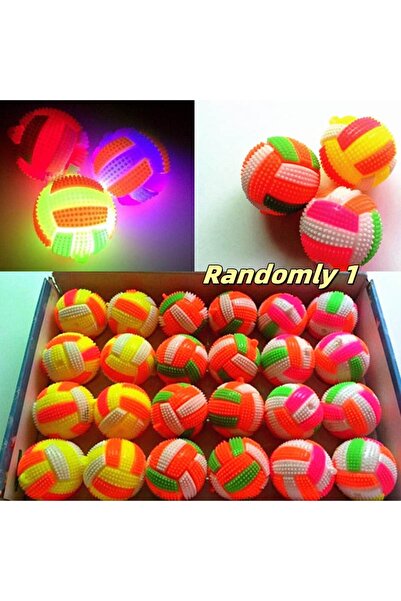 Choice Randomly 1 Glowing Ball in the Dark, Squeaking Toy, Bouncing Activated...