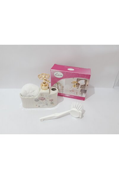 renkli çiçekler Liquid Soap Dispenser Ceramic Sponge Brushed Soap Dispenser