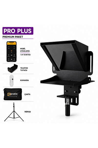 Pratic Prompter Pratic Teleprompter PRO PLUS Set – Kumanda + Çanta + Tripod –...
