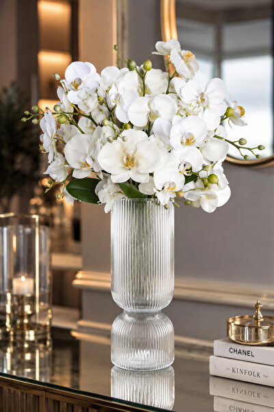 ANGDESİGN Sapphire Vase Transparent-30Cm •• Home Decoration Trend Vase Luxury...