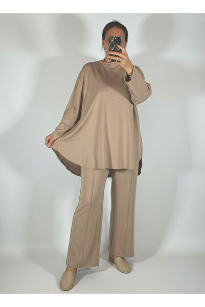 Hüma Sultan Laduren Mireya Soft Touch Asimetrik İkili Takım – BEJ