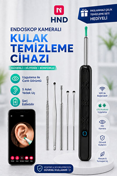 Loressi Co Ear Cam Pro WiFi Kameralı Akıllı Kulak Temizleme Cihazı Full Set –...