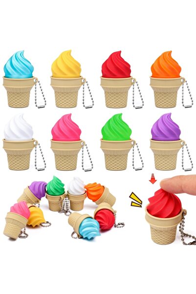 Choice 1Pcs Ice Cream Clicker Fidget Toy Keychain with Mechanical Switch Sens...