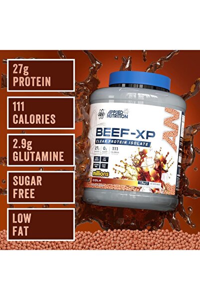 applied nutrition بيف-إكس بي، بروتين لحم بقري معزول ومحلل، ملايين الكولا، 1.8 كجم