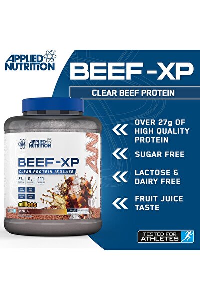 applied nutrition بيف-إكس بي، بروتين لحم بقري معزول ومحلل، ملايين الكولا، 1.8 كجم
