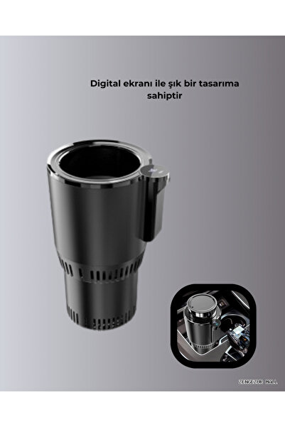 ZERO LAND Zengezur Car Cup Holder with Heating and Cooling Adjustment and Cig...
