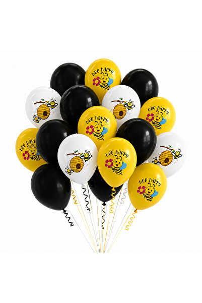 Ropet Set 20 Baloane Latex Albinute Bee Happy, Asortate, 30 cm,