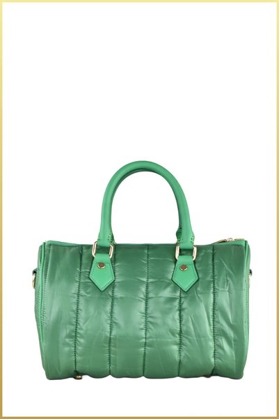 birizmoda Strins Women's Striped Quilted Pattern Travel Bag - Green
