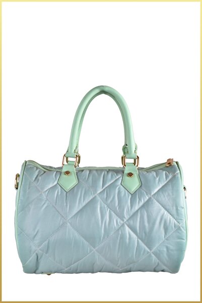 birizmoda Storm Women's Large Quilted Patterned Travel Bag - Mint Green