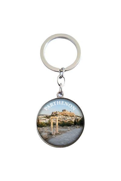 Bestgifts Γυάλινο μπρελόκ διπλής όψης (Παρθενώνας) 2