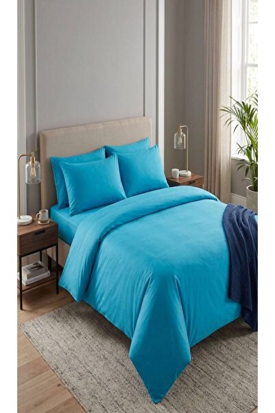 TREVO Plain Color Ranforce Cotton Double Bedding Set
