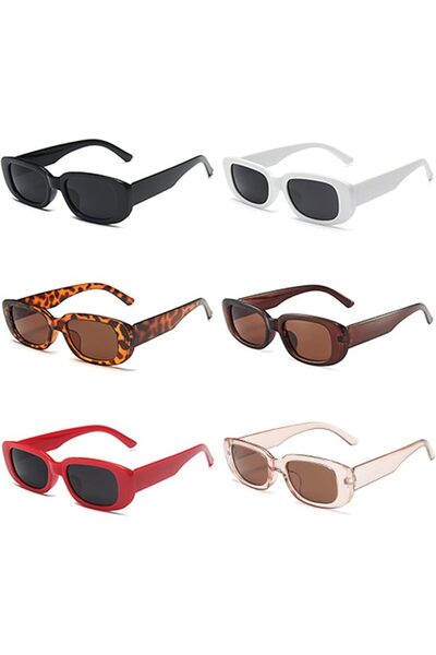 GENERAL Retro Rectangle Sunglasses for Women Men Classic Small Square Frame S...