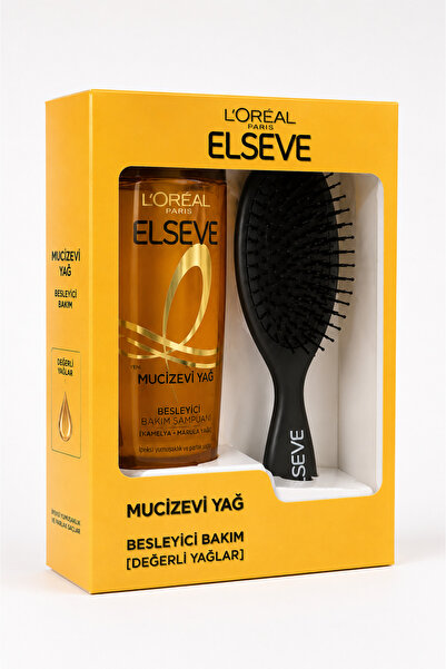 ELSEVE L’Oréal Paris Miraculous Oil Nourishing Care Shampoo + Hair Brush Gift Set