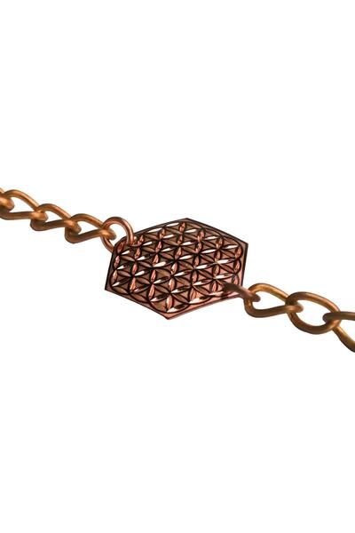 Zeynep Büyükbay Flower of Life Copper Bracelet (Hexagon)