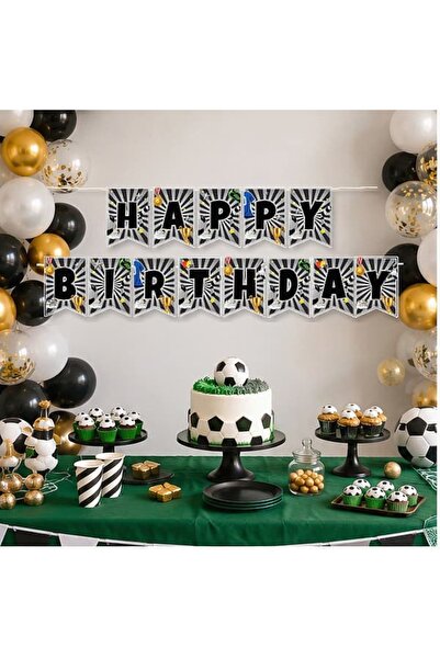 parti show Futbol Temalı Doğum Günü Banner 17*170 cm