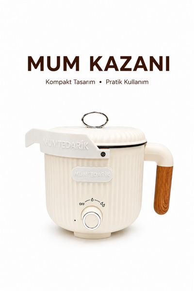 MUMTEDARİK Elektrikli Mum Kazanı 1,6 Litre Isı Ayarlı Mum Eritme Kazanı