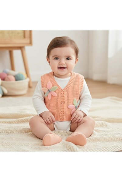 Erca Home Tekstil Ürünleri 100% Cotton Selani̇k Patterned Flowered Knitted Ve...