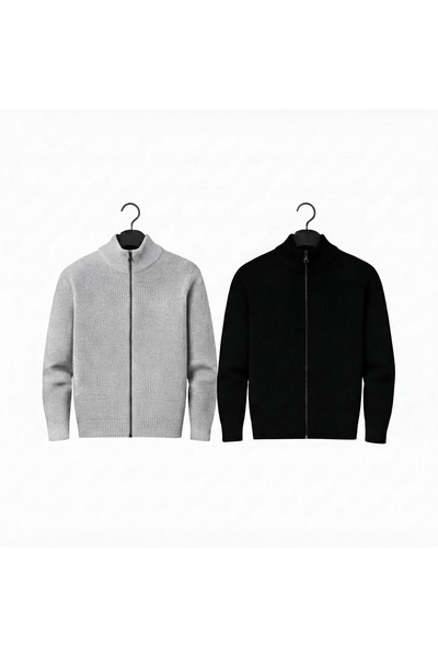 zs zaos fashion 2-Pack Advantageous Set Men's Stand-Up Collar Basic Cardigan ...
