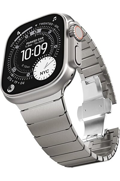 GENERAL Stainless Steel Bracelet with Folding Buckle for Apple Watch Ultra 49...