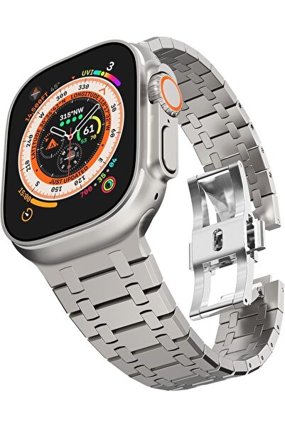 GENERAL Stainless Steel Bracelet with Folding Buckle for Apple Watch Ultra 49...