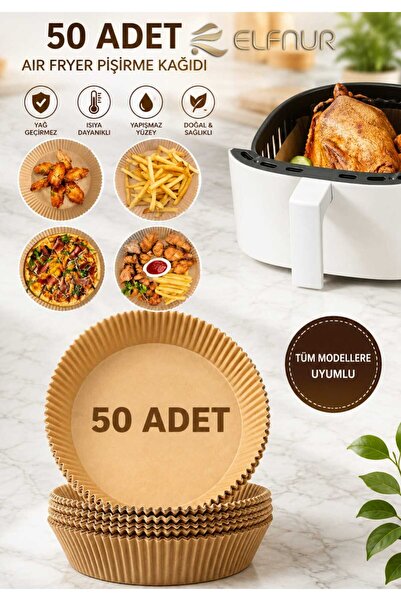 elfnur Pişirme Kağıdı Airfryer Xl Airfryer Yağlı Kağıt Tüm Markalara Uyumlu 5...