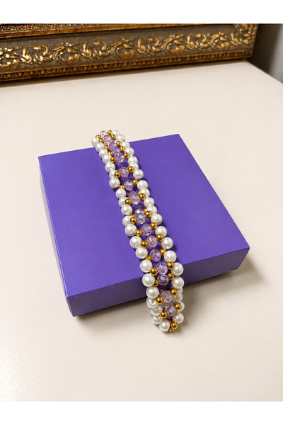 Gizemindünyası Suyolu Model Multicolor Pearl Tennis Bracelet