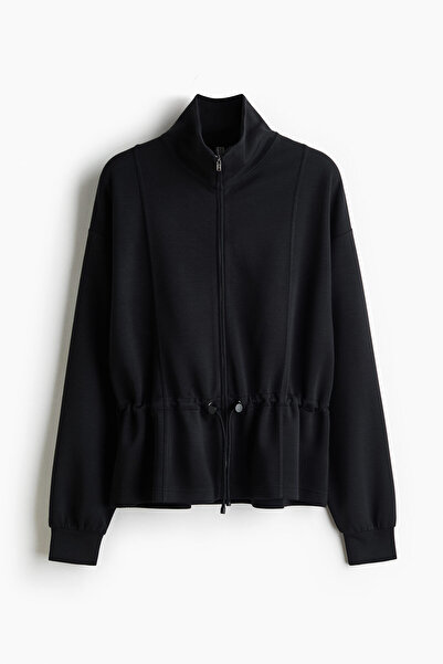 H&M Peplumlu ve Fermuarlı Sweatshirt