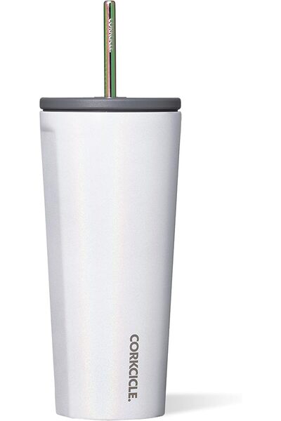 Corkcicle تمبلر بغطاء ومصاصة من كوركسيكل، مصنوع من ستانلس ستيل والسيراميك، سع...
