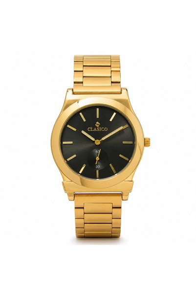Clasico Minimal Men's Watch – 40mm Black Sunray Dial, Small Seconds Sub-Dial,...