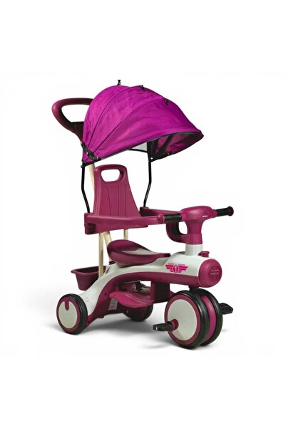 ALBADER 5 in 1 Kids Tricycle with Parent Push Handle, Canopy, EVA Wheels, Lig...