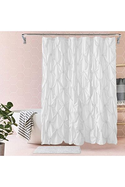 GENERAL Shower Curtain,Aqua Green Eucalyptus Leaves with Floral Pattern Bathr...