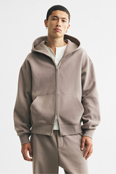 H&M Kapüşonlu ve Fermuarlı Üst Relaxed Fit