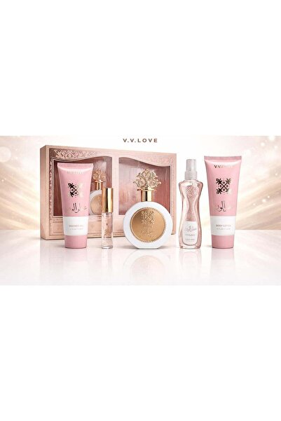 V.V LOVE مجموعة هدايا عطر الورد من V.V.LOVE - عطر، جل استحمام، لوشن للجسم، رذ...