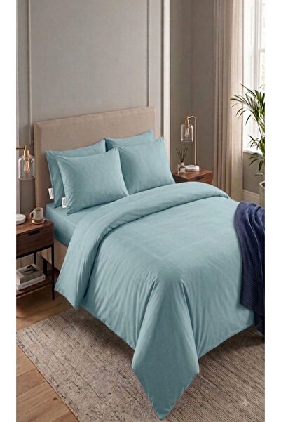 TREVO Plain Color Ranforce Cotton Double Bedding Set
