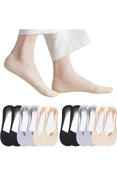 GENERAL Thin No Show Socks Low Cut Anti-Slip Socks Hidden Invisible Socks Com...