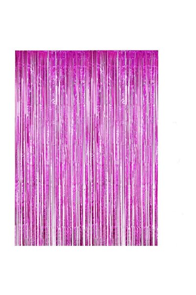 genaja Perdea Franjuri Roz Metalizat 100x200 cm, Perdea Decorativă pentru Pet...