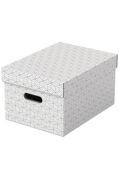 MC Micostore Storage box with lid 36 x 26 x 20 cm white recycled fsc 3/set es...