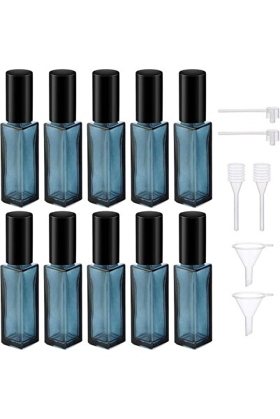 Segbeauty زجاجات عطر زجاجية صغيرة مربعة الشكل قابلة لإعادة الملء للسفر سهلة ا...